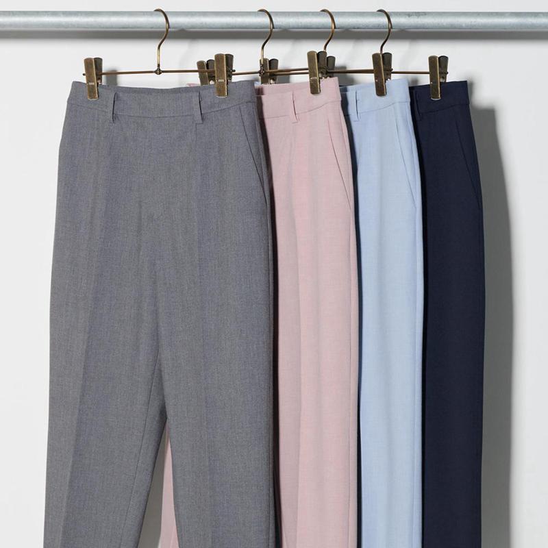 Uniqlo Smart Ankle Length (Long) Women Trousers Pink  US |  HDRF-53274