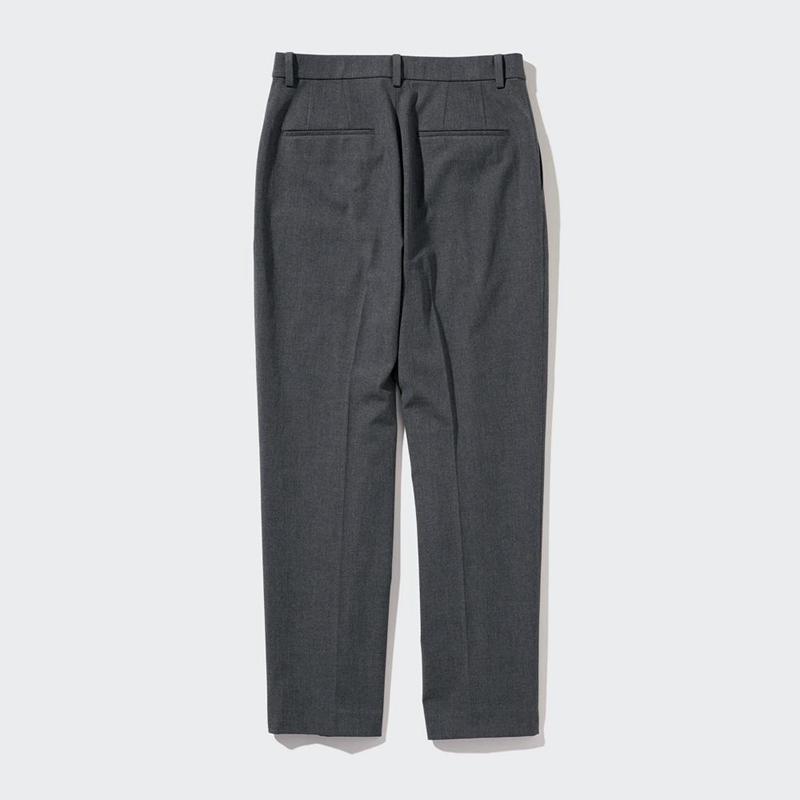 Uniqlo Smart Ankle Length Women Trousers Black  US |  HNDL-13460