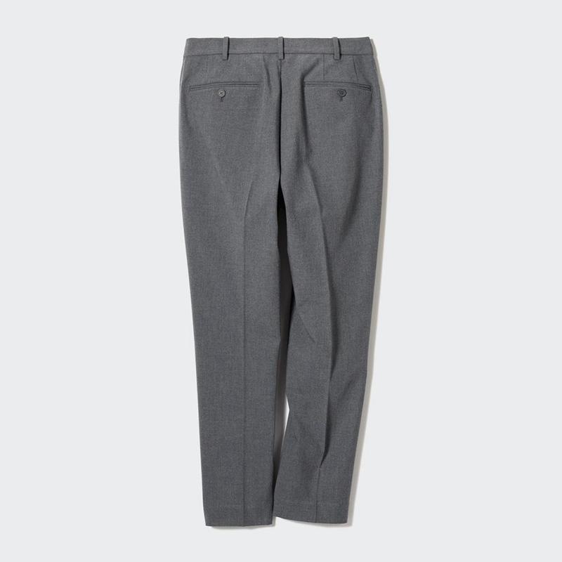 Uniqlo Smart Ankle Men Trousers Grey  US |  IEKU-95728