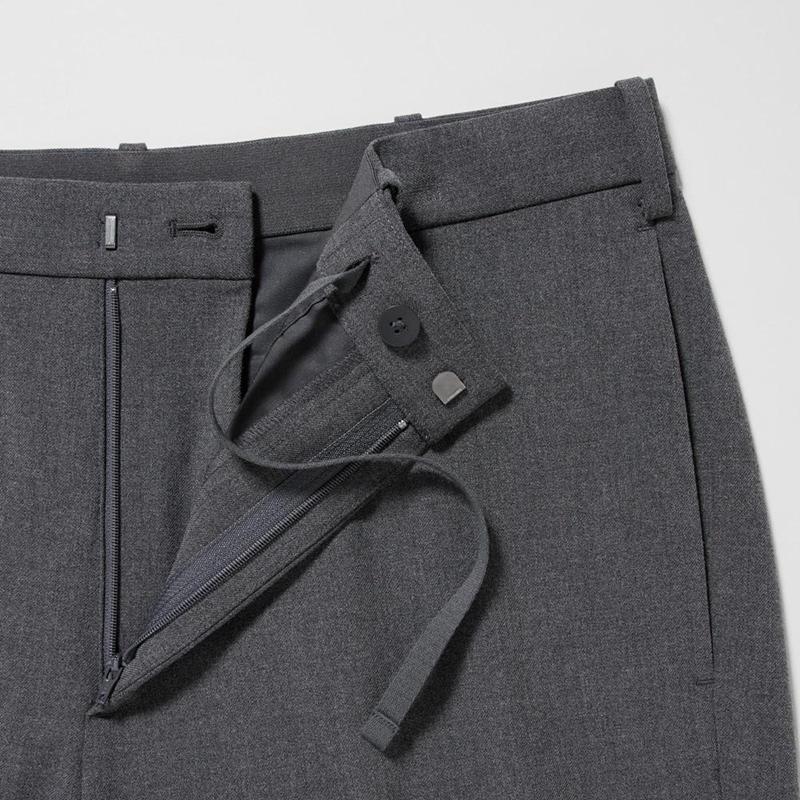 Uniqlo Smart Ankle (Wool-Like) Men Trousers Navy  US |  MXRS-45872