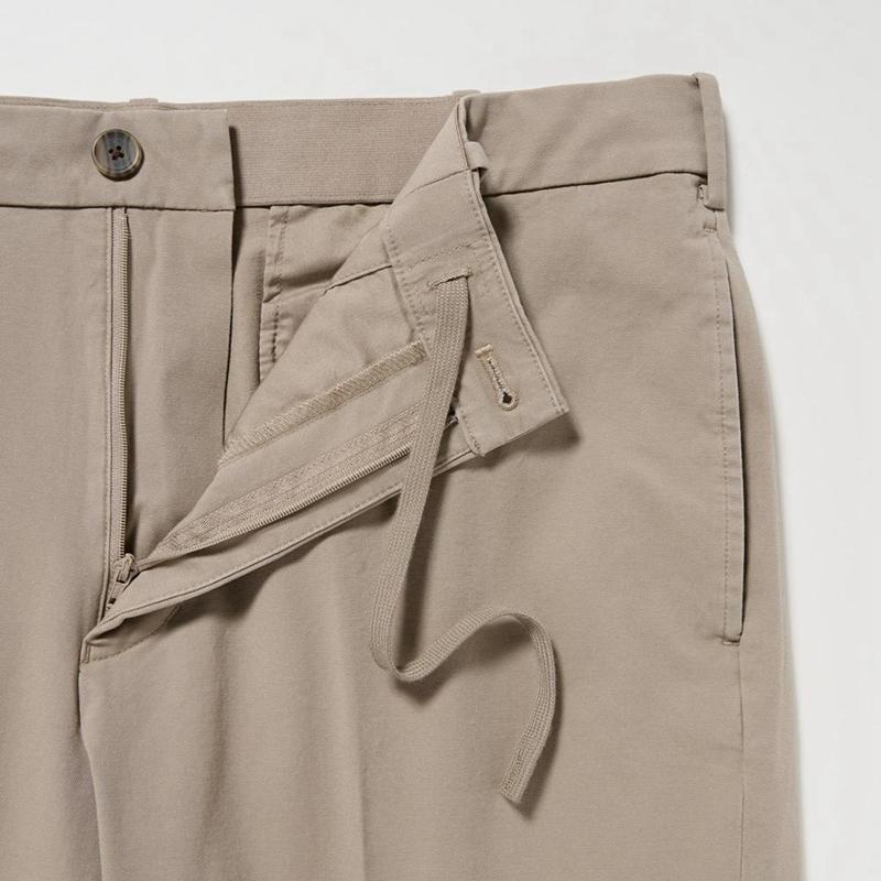 Uniqlo Smart Cotton-Like Ankle Length Men Trousers Beige  US |  XAEV-38426