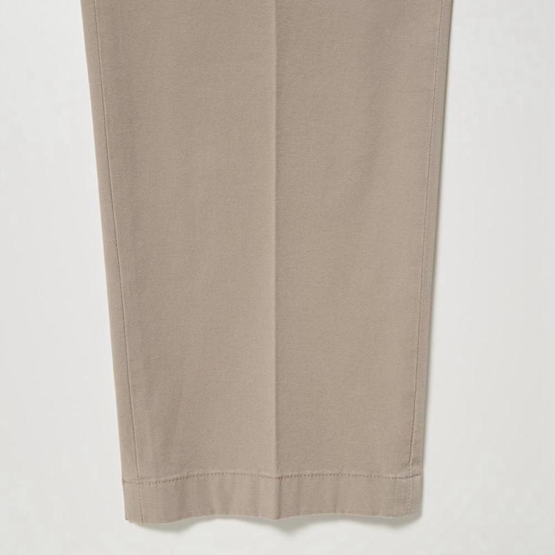 Uniqlo Smart Cotton-Like Ankle Length Men Trousers Beige  US |  XAEV-38426