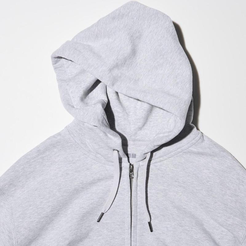 Uniqlo Sweat Full-Zip Men Hoodie Grey  US |  OVYW-84920