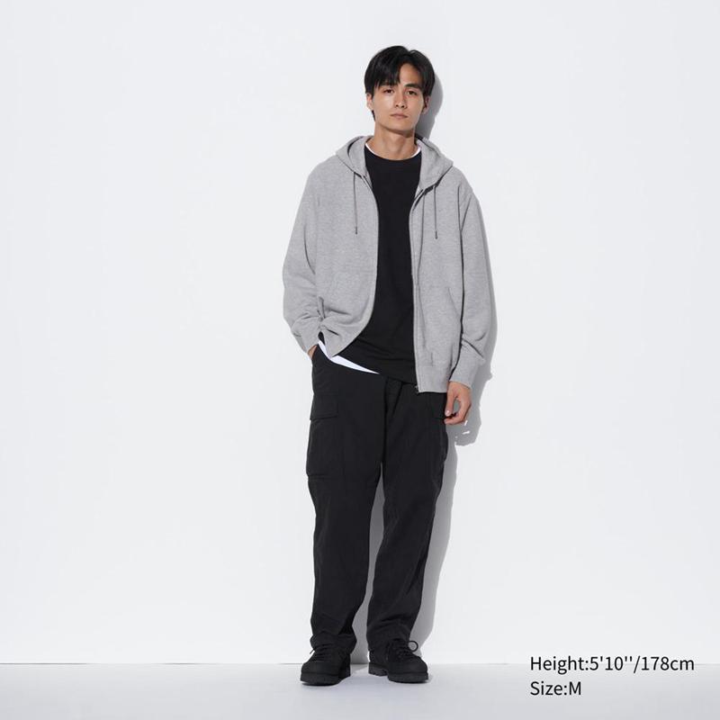 Uniqlo Sweat Zipped Men Hoodie Black  US |  ROGZ-49285