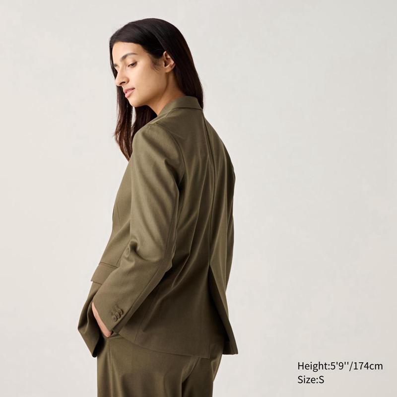 Uniqlo Tailored Women Jackets Grey  US |  BQGV-23480