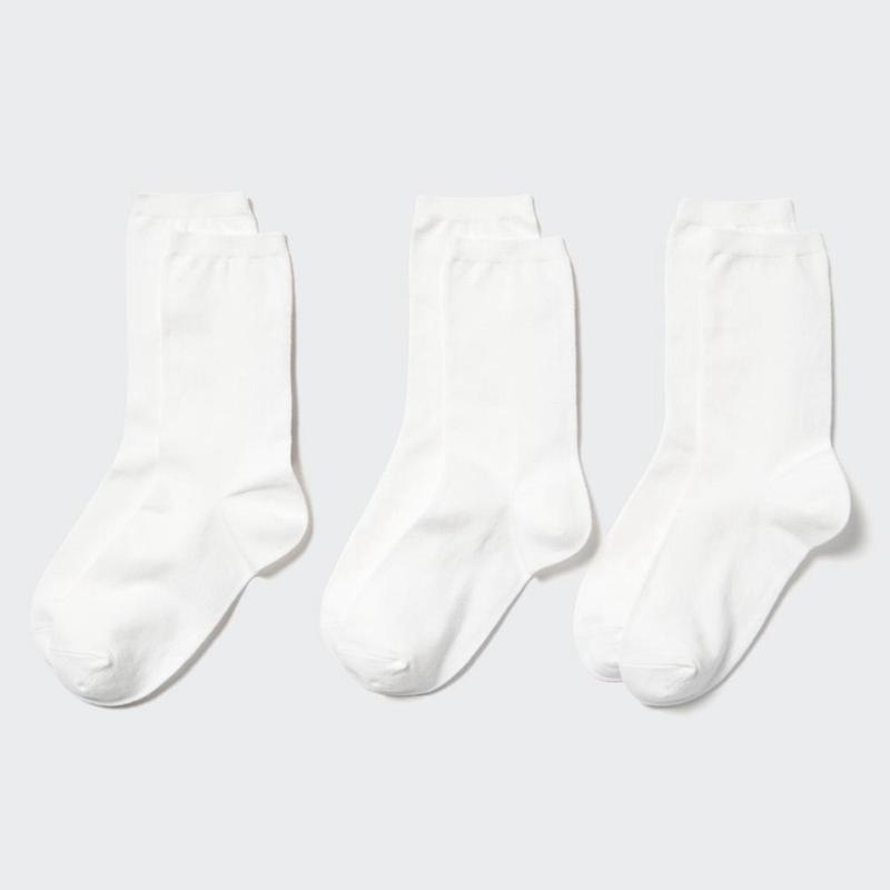 Uniqlo (Three Pairs) Women Socks Tights White  US |  BCSX-30874