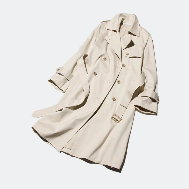 Uniqlo Trench Women Coats Natural  US |  AZCB-01836