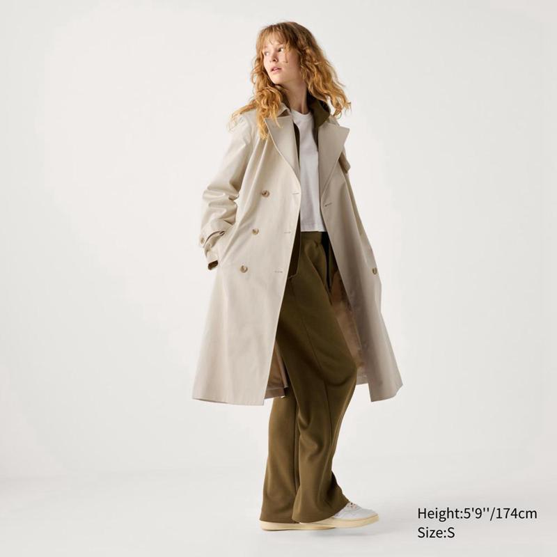 Uniqlo Trench Women Coats Natural  US |  LBWS-29810