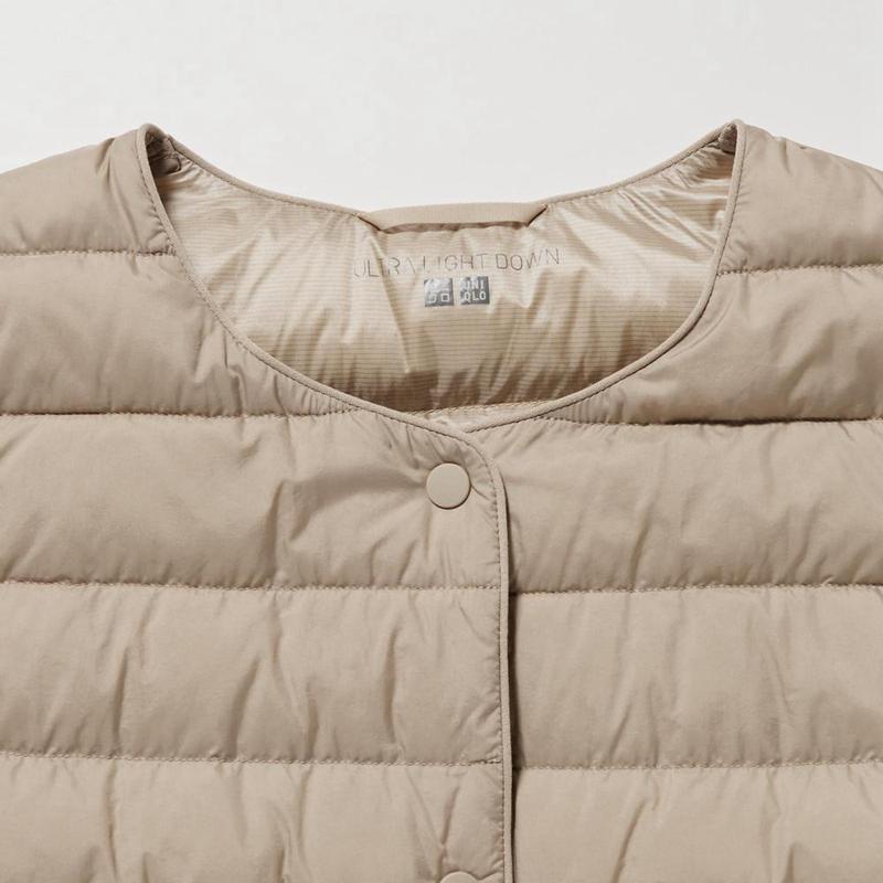 Uniqlo Ultra Light Down Compact Women Vests Beige  US |  SGNQ-06927