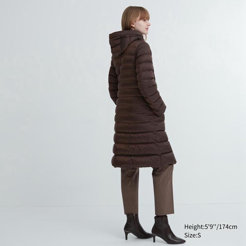 Uniqlo Ultra Light Down Long Women Coats Black  US |  XLGY-78506