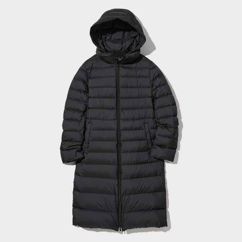 Uniqlo Ultra Light Down Long Women Coats Black  US |  XLGY-78506