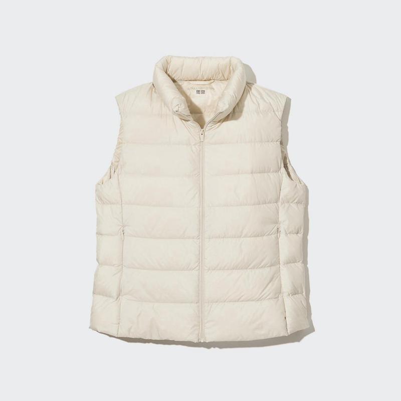 Uniqlo Ultra Light Women Vests Beige  US |  PEKL-97461