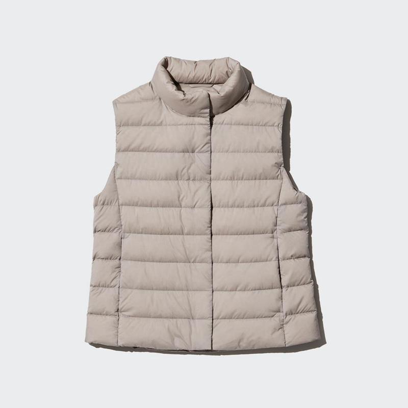 Uniqlo Ultra Light Women Vests Brown  US |  QKXV-92740