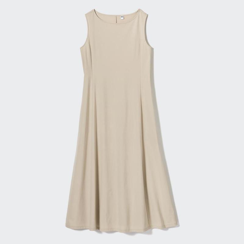 Uniqlo Ultra Stretch AIRism (Sleeveless) Women Dress Off White  US |  GPHF-28750