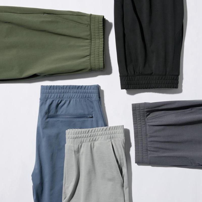 Uniqlo Ultra Stretch DRY-EX (Long) Men Joggers Olive  US |  DKFG-68574