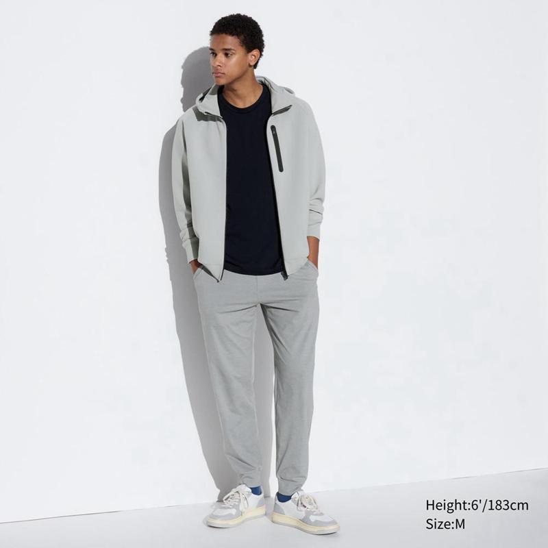 Uniqlo Ultra Stretch DRY-EX (Long) Men Joggers Grey  US |  HPAZ-79420