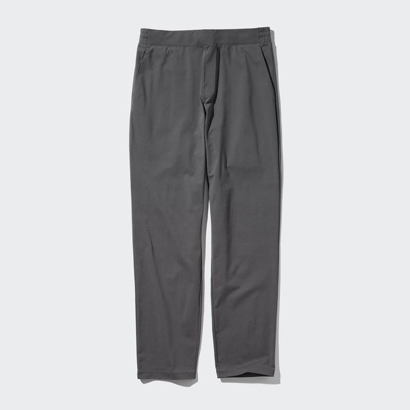 Uniqlo Ultra Stretch DRY-EX Tapered Men Trousers Grey  US |  BASK-05926