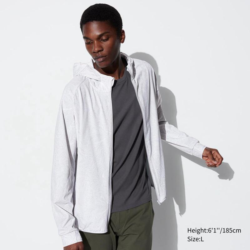 Uniqlo Ultra Stretch DRY-EX Zipped Men Hoodie Grey  US |  ONJK-50491