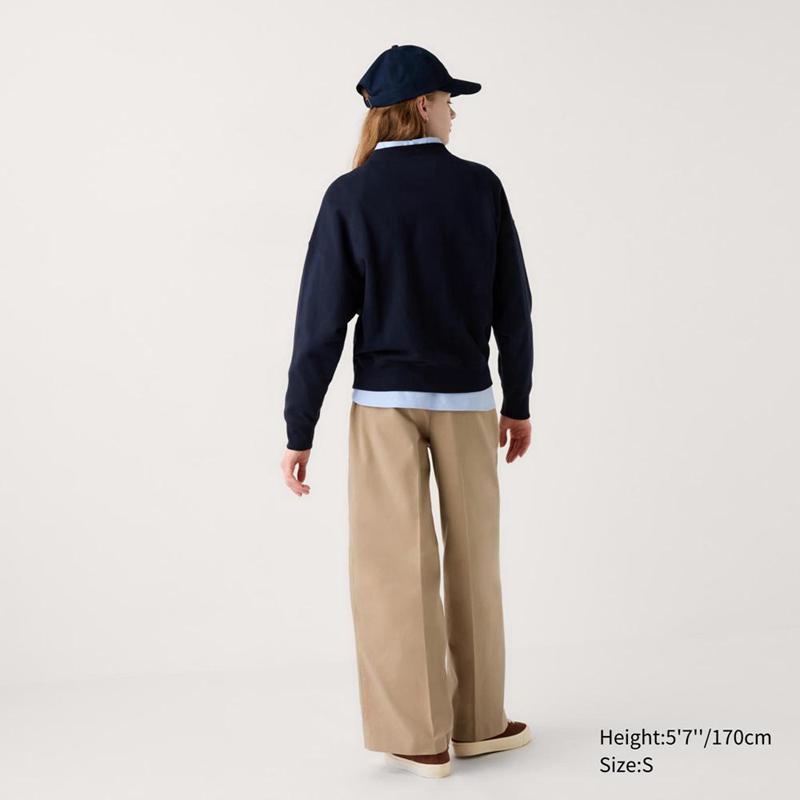 Uniqlo Wide Chino Women Trousers Beige  US |  WUCM-84136