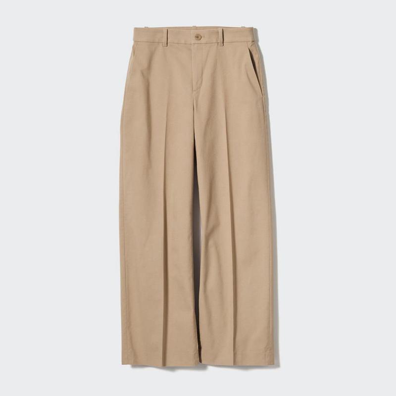 Uniqlo Wide Chino Women Trousers Beige  US |  WUCM-84136