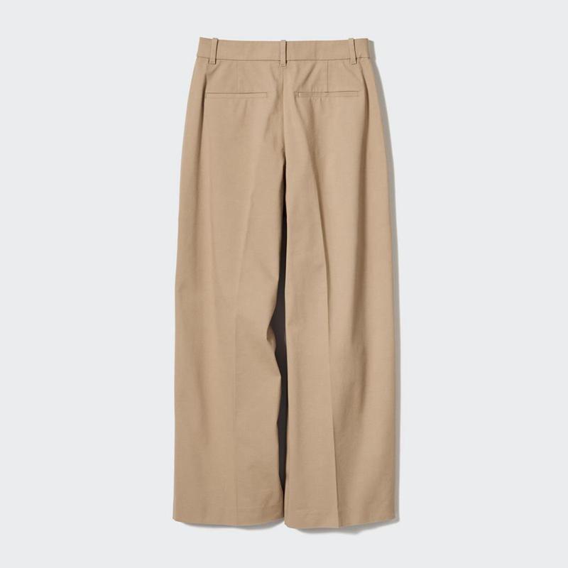 Uniqlo Wide Chino Women Trousers Beige  US |  WUCM-84136