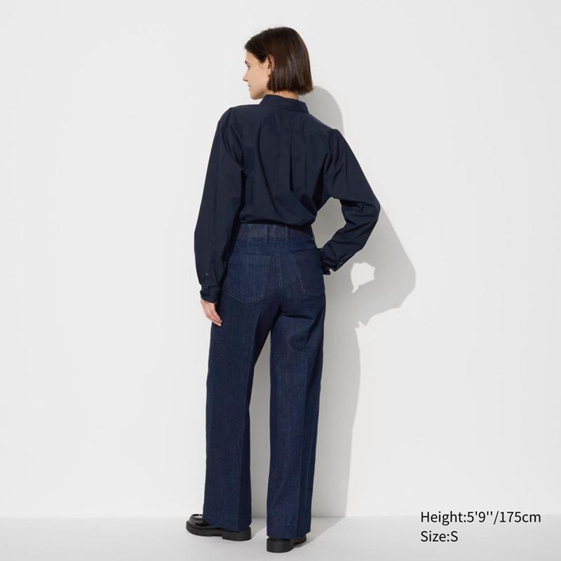 Uniqlo Wide (Long) Women Jeans Blue  US |  RZOA-49165