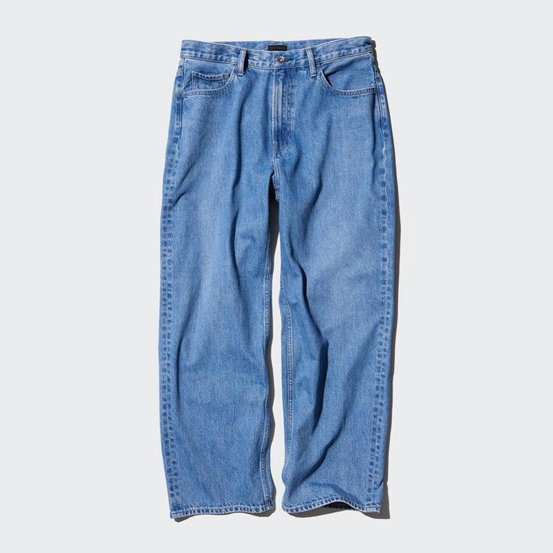 Uniqlo Wide Straight Men Jeans Blue  US |  ZFOL-81435