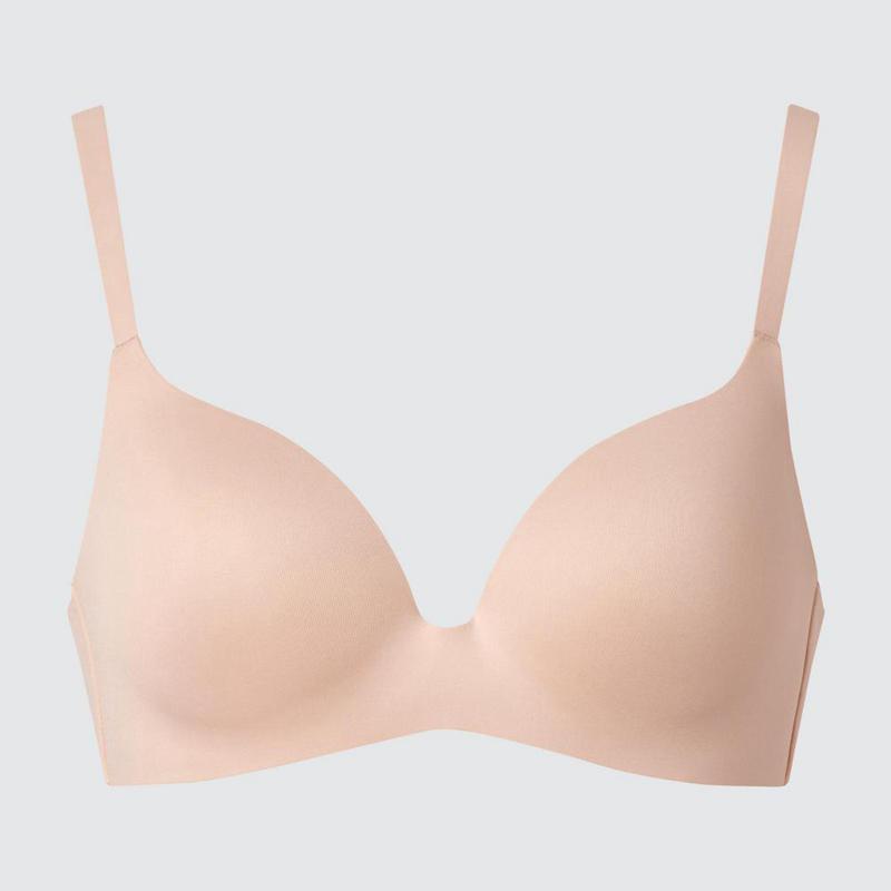 Uniqlo Wireless (3D Hold) Women Bras Beige  US |  IBPS-61830