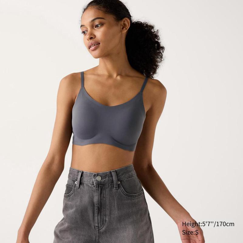 Uniqlo Wireless (Relax) Women Bras Grey  US |  KURT-90814